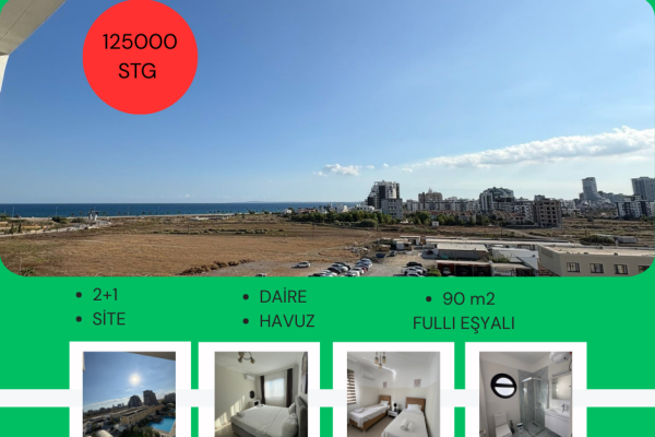 By Can Özker'den İskele Long Beach Ceasar Resort 3. Etap Oturuma Hazır Deniz'e 300 m 2. El Daire