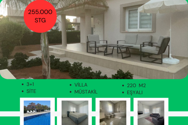 By Can Özker'den İskele Merit Ve Arkın Otellerine Yakın Oturuma Hazır Deniz'e 200 m 2. El Villa