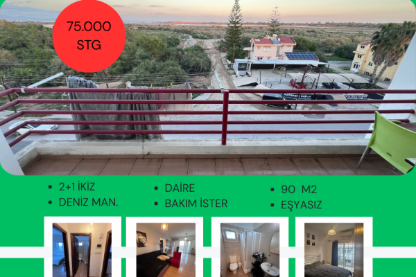 By Can Özker'den Mağusa'da 12 Yaşında DAÜ'ye 5 Dakika 2. El Satılık Daire