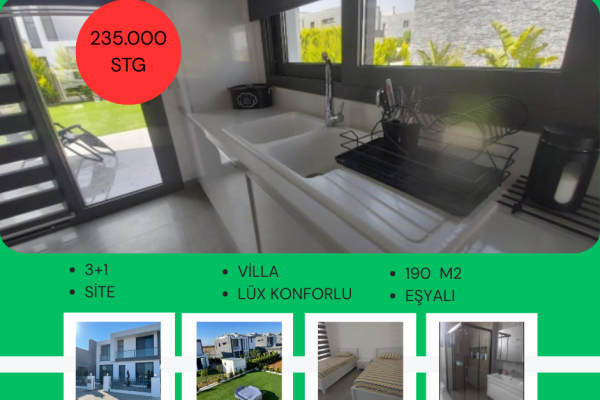 By Can Özker'den Mağusa'da KentPlus Sitesi’nde Ortak Havuzlu, 2 Katlı Eşyalı Eşdeğer Koçanlı 2 El